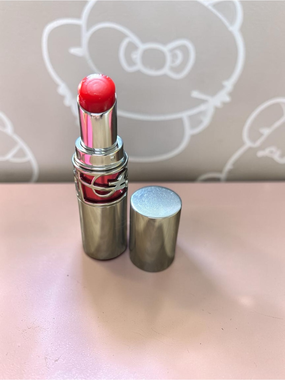 YSL Rouge Volupté Candy Glaze Lip Gloss Stick #11 Red Thrill NIB